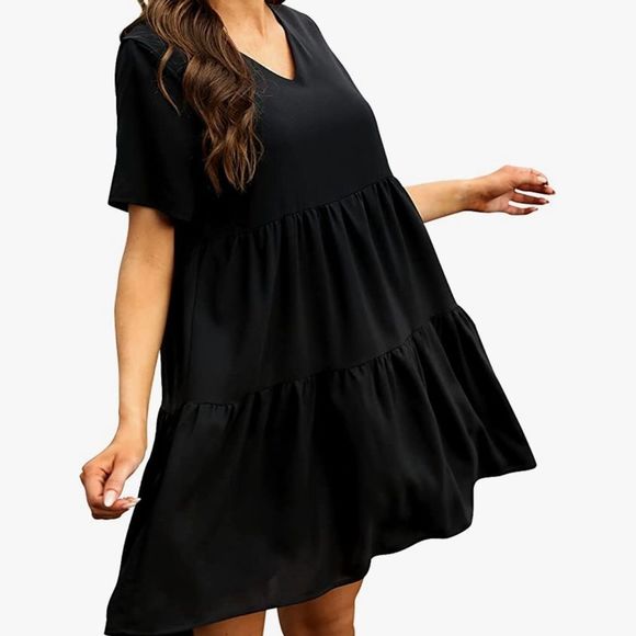 ⭐️NWT CHERFLY Women's Loose Swing Babydoll Dress⭐️ - Picture 3 of 10